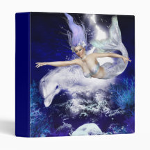 Mermaid with Dolphin  Binder