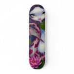 Mermaid With Pink Lotus Skateboard