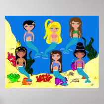 Mermaids from around the World Poster
