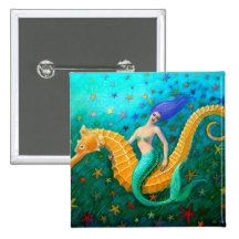 Mermaid's Ride- Seahorse Pin