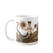 Merman with sun and moon coffee mug from Alchemica