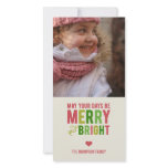 Merry and Bright Holiday Photo Card/Christmas Card