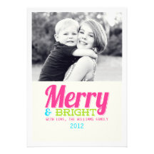 Merry and Bright Personalized Invitations