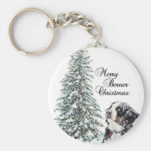 Merry Berner Christmas Key Chain