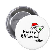 Merry Blitzmas Martini Buttons