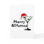 Merry Blitzmas Martini Greeting Cards