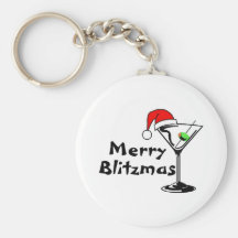 Merry Blitzmas Martini Keychains
