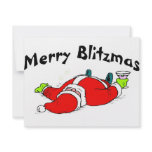 Merry Blitzmas Santa invitations