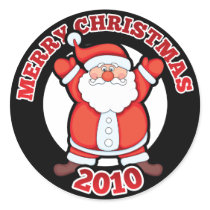 Merry Christmas 2010 Round Sticker