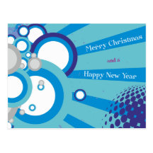 Merry Christmas and Happy New Year Postkarte
