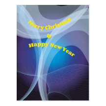 Merry Christmas and Happy New Year Postkarte