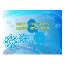 Merry Christmas and Happy New Year Postkarten