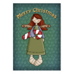 Merry Christmas Angel with Candy Cane Business Card