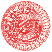 Merry Christmas ball candy canes, ornament Cut Out