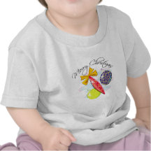 Merry Christmas Ball Tree Ornaments Tee Shirts