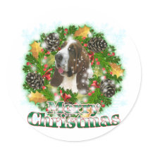 Merry Christmas Bassett Hound