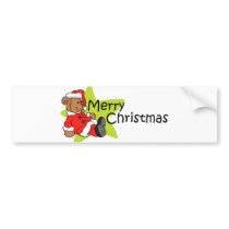 Merry Christmas Bear bumper stickers