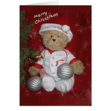 Merry Christmas Bear Greeting Cards