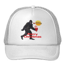 Merry Christmas Bigfoot Mesh Hat