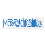 Merry Christmas blue Bumper Sticker