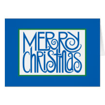 Merry Christmas Blue Card