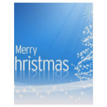 Merry Christmas Blue Customized Letterhead