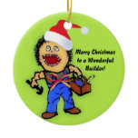 Merry Christmas Builder Christmas Ornaments