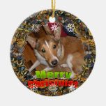Merry Christmas Butterfly Photo Frame Ornament