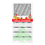 Merry Christmas Calendar 2011 Photo Card Doggie