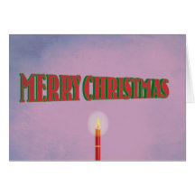 Merry Christmas Candle Card