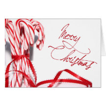 Merry Christmas Candy Canes Card