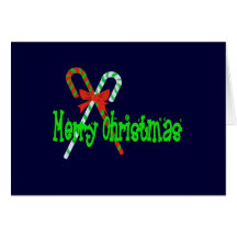 Merry Christmas Candy Canes Card