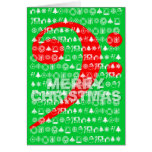 Merry Christmas Card Bass Clef Music Note Green
