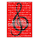 Merry Christmas Card G Clef Music Note Red
