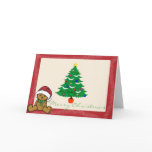 Merry Christmas Card - Teddy Bear