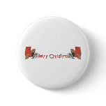 Merry Christmas Cardinals Pinback Buttons