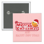 Merry Christmas cartoon baby bird button buttons