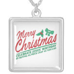 Merry Christmas - Celebrate Jesus' Birthday Personalized Necklace