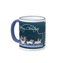 MERRY CHRISTMAS COACH & HORSES by SHARON SHARPE Mug