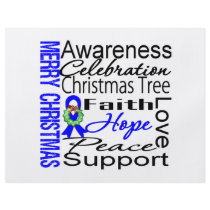 Merry Christmas Colon Cancer Ribbon Collage Full Color Flyer