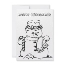 Merry Christmas Colouring Card