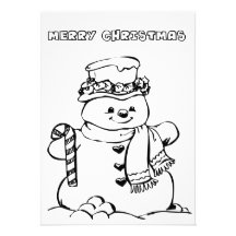 Merry Christmas Colouring Card Personalized Announcement