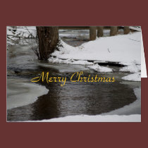 Merry Christmas Creek Greeting card cards