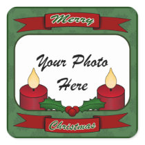Merry Christmas! Custom Photo Sticker