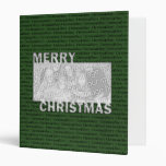 Merry Christmas Cut Out Photo Frame Green Vinyl Binders