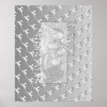 Merry Christmas CutOut Photo Frame Silver Reindeer Print