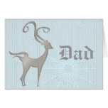 Merry Christmas Dad Deer Card Man