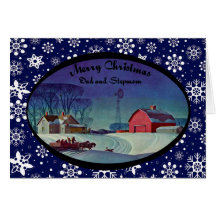 Merry Christmas Dad & Stepmom Cards