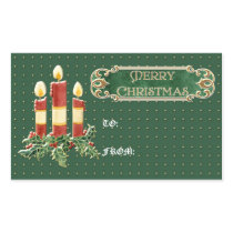 Merry Christmas Decorated Tree Star Gold Swirl