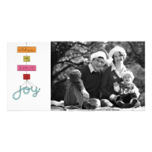 merry christmas doodle photo card
